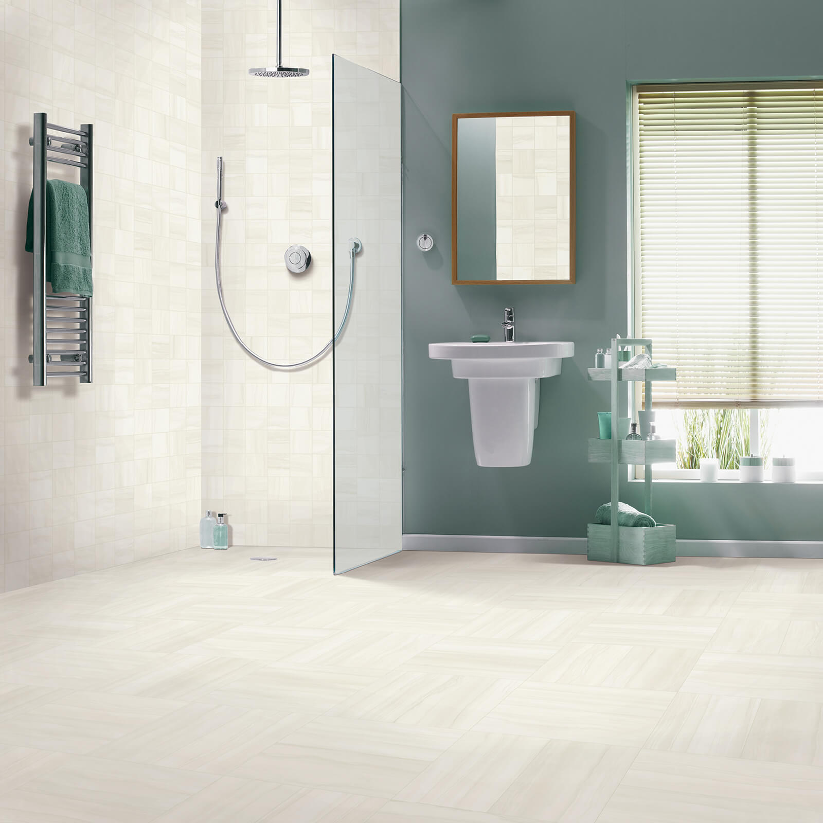 White Tiles at Bathroom | Wacky's Flooring