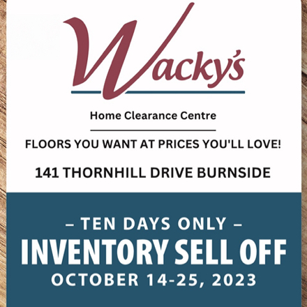 Wacky's Ten Days Only Inventory Sell Off. Oct 14-25, 2023.